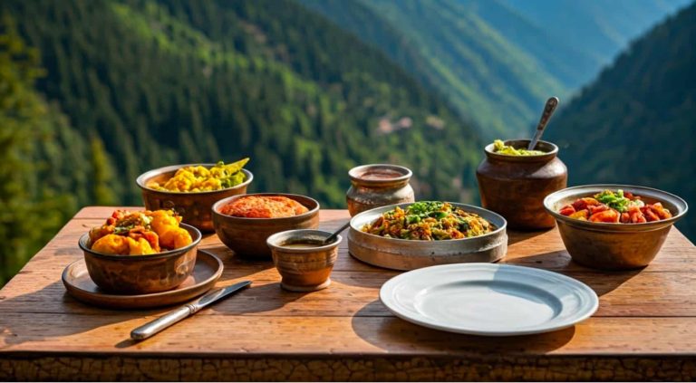 Home-cooked Himachali thali served at Alpine Crest Homestay