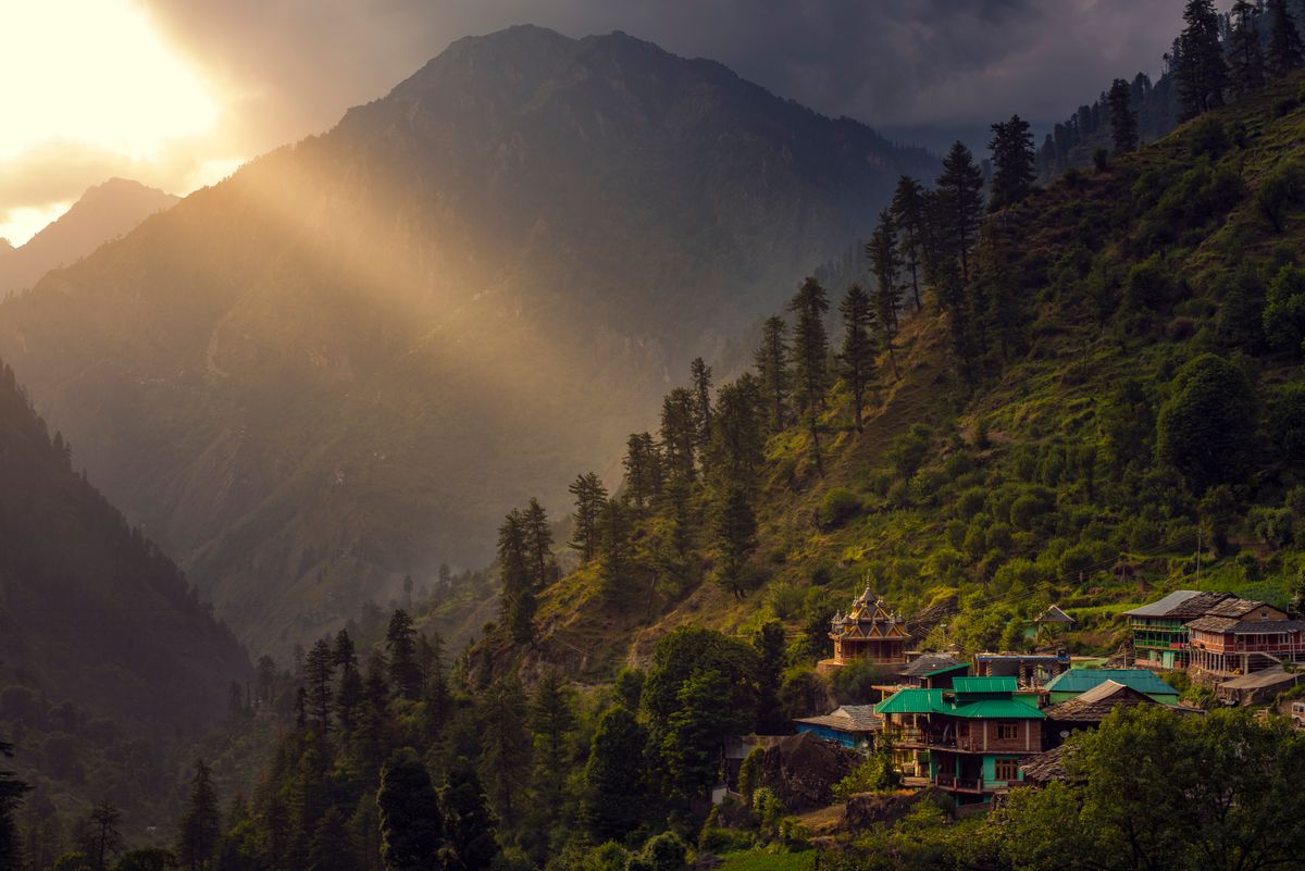 Mountain landscape near Theog, Himachal Pradesh